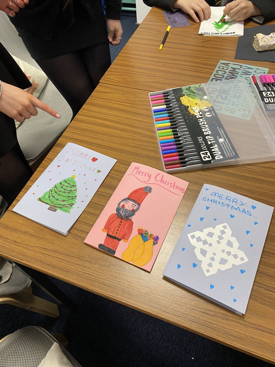An excellent first craft and chat club! Well done to our MVPs for hosting. Christmas cards are looking fab 😍 next week we will be making Christmas tree decorations. Don’t miss it! 🎄 <a href="/Boness_Academy/">Bo'ness Academy</a>
