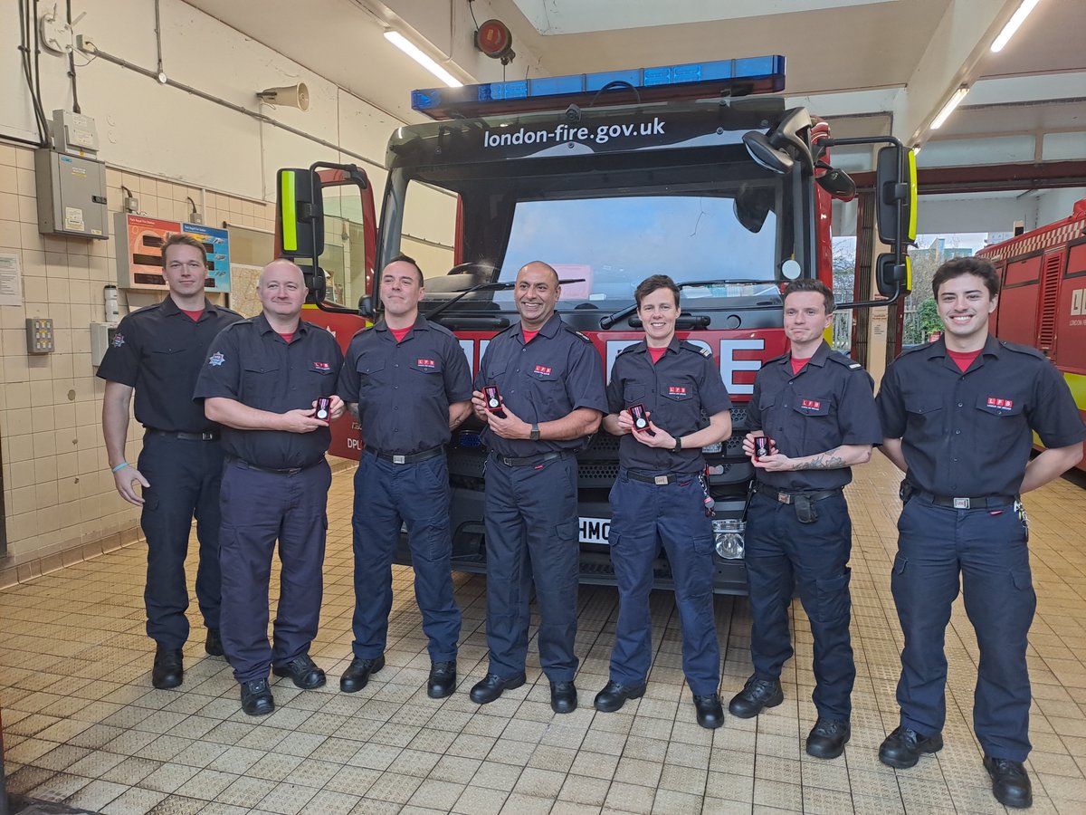 G29 Park Royal blue watch receiving their Kings Coronation Medals. Congratulations.