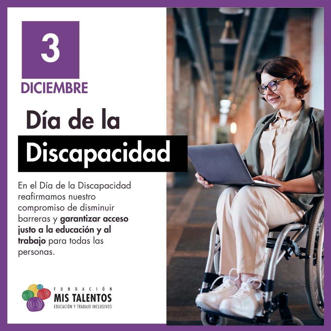 💙 Hoy, en el Día de Discapacidad, reafirmamos nuestro compromiso por trabajar cada día para disminuir barreras y garantizar que las personas con discapacidad tengan acceso justo y equitativo a la educación y al trabajo.
✨♿ #TrabajoDigno #DiaDeLaDiscapacidad