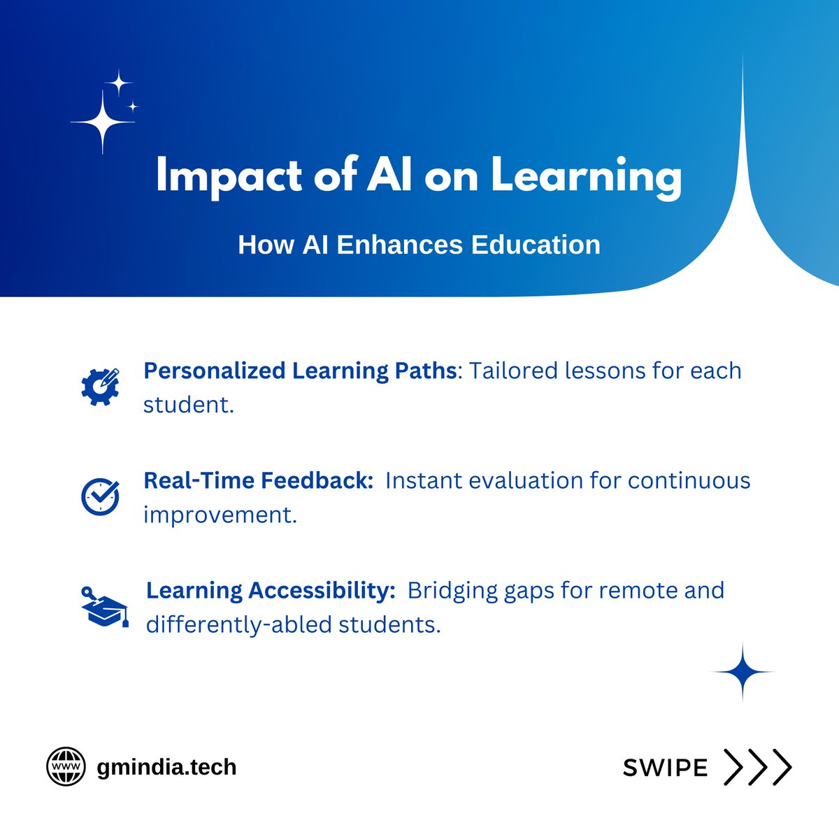 GMIndiaOfficial's tweet image. AI is revolutionizing education! 🌟 From personalized learning to smarter feedback, the future is now. 🚀
Discover how GMIndia is driving this transformation: gmindia.tech
#artificialintelligence #educationrevolution #edtechinnovators #futurelearning #ai #gmindia