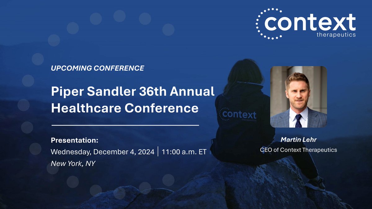 Our CEO, Martin Lehr, will present at the Piper Sandler 36th Annual Healthcare Conference on December 4th at 11:00am ET.
 
#PiperSandler, #oncology, T cell engager