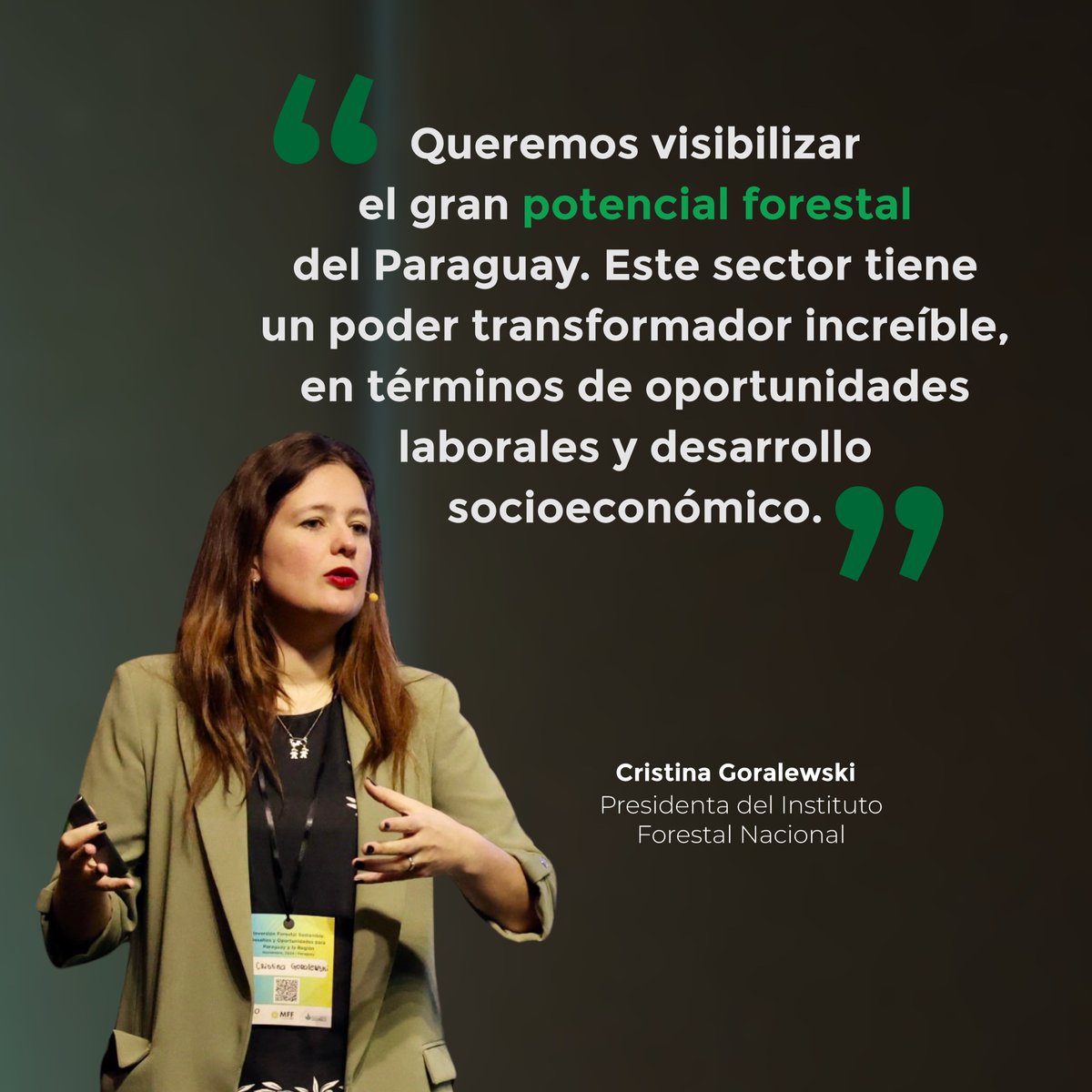 cgoralewskih's tweet photo. El sector forestal puede transformar Paraguay🌳💪
Gracias @ForbesParaguay por compartir nuestra visión hacia un desarrollo forestal sostenible.
https://t.co/WO0S1XEnGN
#ParaguayForestal #GobiernoDelParaguay #INFONA https://t.co/VD1zavIJ6K