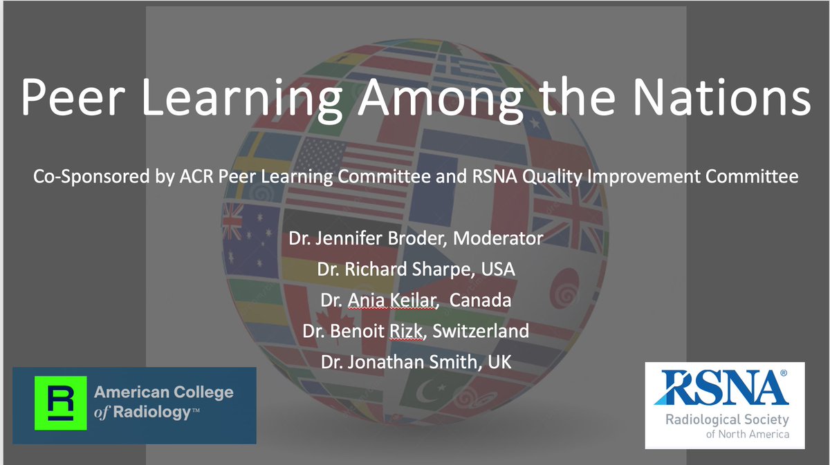 Jennifer Broder, MD (@jcbrodermd) on Twitter photo #RSNA2024!! Come join me for the 1st ever “Peer Learning Among the Nations” on Tues, Dec 3 (4:30PM - 5:30PM in S402).  We’ll hear from Drs. Benoît Rizk (Switzerland), Ania Kielar (Canada), Jonathan Smith (UK) & Richard Sharpe (USA) & envision the future of PL collaboration #RSNA2024!! Come join me for the 1st ever “Peer Learning Among the Nations” on Tues, Dec 3 (4:30PM - 5:30PM in S402).  We’ll hear from Drs. Benoît Rizk (Switzerland), Ania Kielar (Canada), Jonathan Smith (UK) & Richard Sharpe (USA) & envision the future of PL collaboration