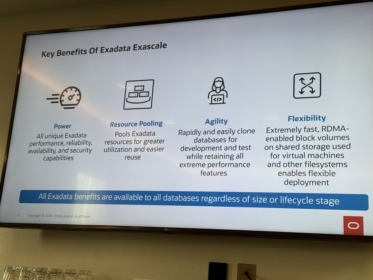 Zahid Anwar (@zeddba) on Twitter photo “Exadata Exascale: Architecture and Deep Dive” by Alex Blyth from <a href="/Oracle/">Oracle</a> at #UKOUGDiscover24
<a href="/UKOUG/">UK Oracle User Group</a> <a href="/Oracle/">Oracle</a> <a href="/OracleExadata/">Oracle Exadata</a> <a href="/OracleDatabase/">Oracle Database</a> <a href="/OracleCloud/">Oracle Cloud</a> “Exadata Exascale: Architecture and Deep Dive” by Alex Blyth from <a href="/Oracle/">Oracle</a> at #UKOUGDiscover24
<a href="/UKOUG/">UK Oracle User Group</a> <a href="/Oracle/">Oracle</a> <a href="/OracleExadata/">Oracle Exadata</a> <a href="/OracleDatabase/">Oracle Database</a> <a href="/OracleCloud/">Oracle Cloud</a>