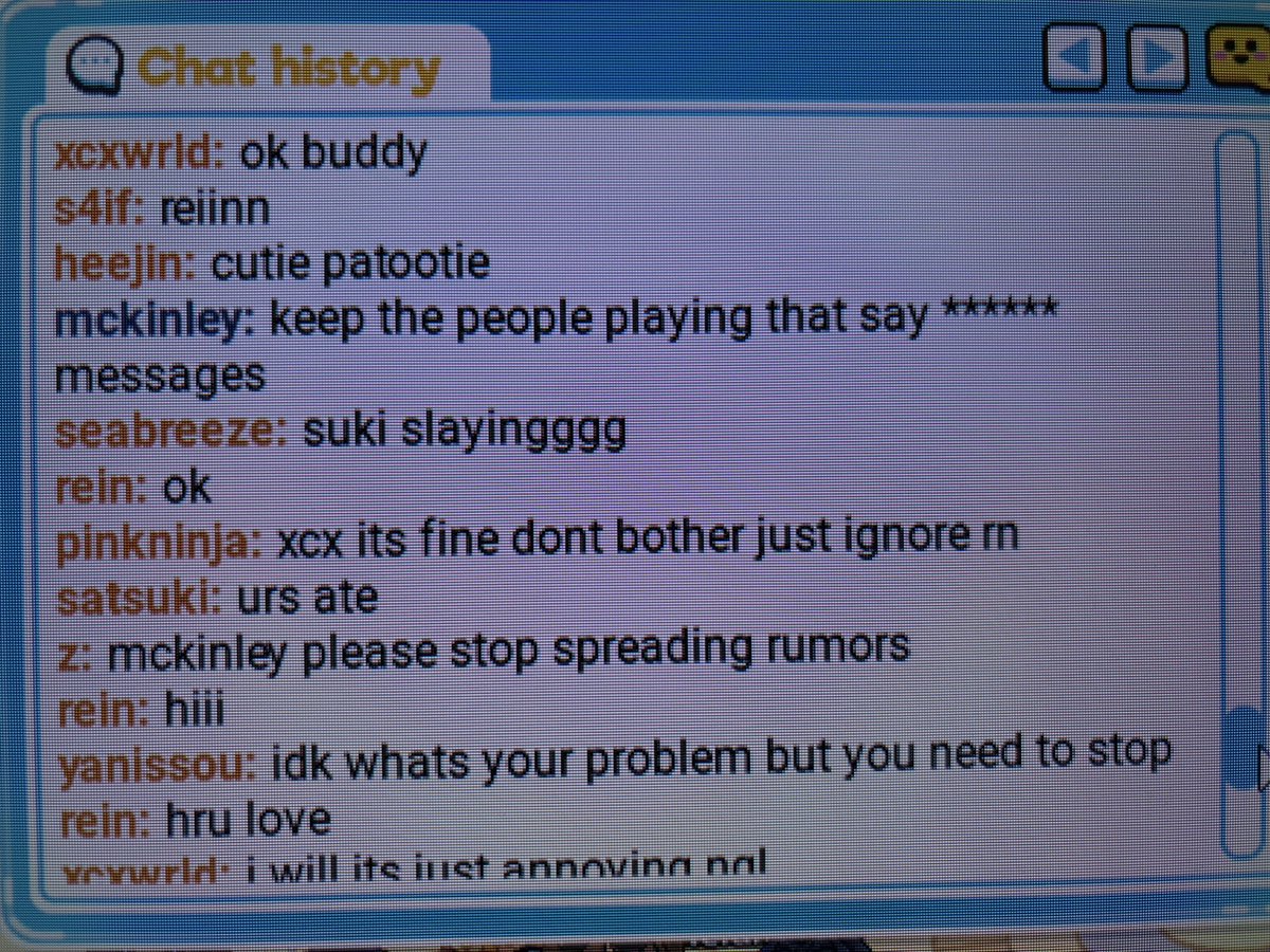 Yo <a href="/starimugame/">Starimu ⭐</a> remember me? 

I called you out for letting people stay that were bypassing filters on purpose to say racial slurs and cuss in a game you say is targeted to kids.

Funny enough you told me I was lying.
Wonder how you feel now?