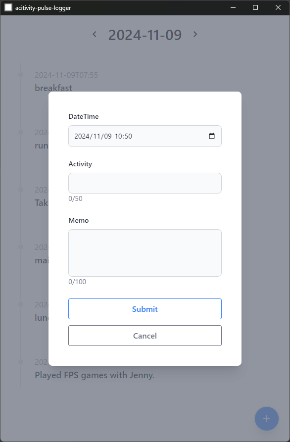 BigTanukiudon's tweet photo. With Activity Pulse Logger, you can easily log your daily activities, whether it's:

✅ Tracking personal memories
✅ Recording work progress

Its clean and intuitive interface makes logging a breeze! ✨

#MicrosoftStore

https://t.co/Ct7jdww43c https://t.co/vxhFtJugGj