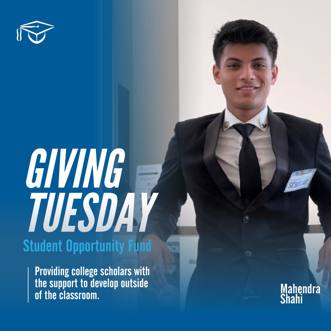 CollegeBound Foundation (@collegeboundfnd) on Twitter photo Today is #GivingTuesday! 🫶This year we’re funding our Student Opportunity Fund for scholars to partake in enrichment opportunities.
Last year Mahendra, a current junior at <a href="/JohnsHopkins/">Johns Hopkins University</a> recieved funding to be a software engineer intern.
secure.qgiv.com/for/php95z/ Today is #GivingTuesday! 🫶This year we’re funding our Student Opportunity Fund for scholars to partake in enrichment opportunities.
Last year Mahendra, a current junior at <a href="/JohnsHopkins/">Johns Hopkins University</a> recieved funding to be a software engineer intern.
secure.qgiv.com/for/php95z/
