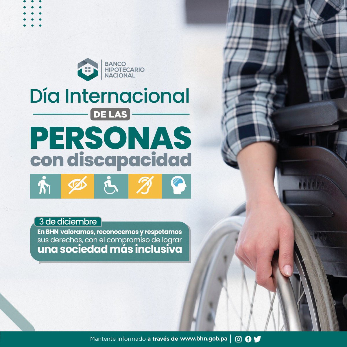 En el BHN reconocemos la importancia del Día Internacional de la Discapacidad, honrando a las personas valientes que se esfuerzan cada día por superarse. Celebramos sus vidas y su ejemplo como mejores personas, padres y madres. #bhn #bancohipotecarionacional #conpasofirme