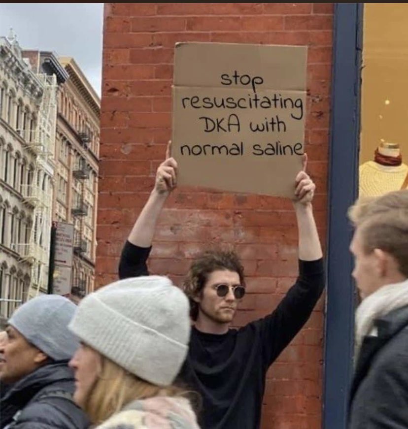 RL or Plasma-Lyte &gt;&gt;&gt; NS 

#MedTwitter