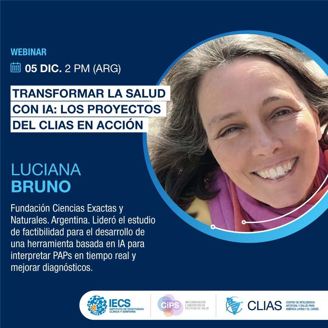 🙋🏻‍♀️Luciana Bruno, investigadora principal del "Estudio de factibilidad para el desarrollo de una herramienta basada en IA para interpretar PAP's en tiempo real y mejorar diagnósticos", nos contará los resultados generados con su equipo de trabajo en FUNDACEN.