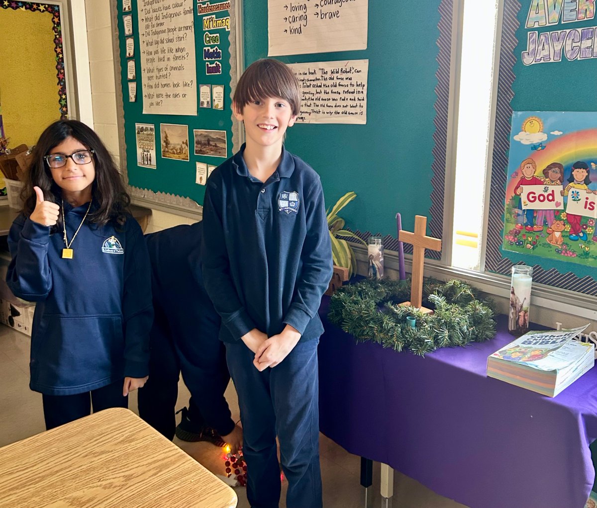 Mrs. Lukezic (@missprominska) on Twitter photo Preparing for the season of Advent in room 106! 💜🕯️ <a href="/saopmilton1/">St. Anthony of Padua</a> Gr 3s updated our prayer table and wrote beautiful poems which we presented to the class - we are ready to share love, peace and joy this season! ✝️ Preparing for the season of Advent in room 106! 💜🕯️ <a href="/saopmilton1/">St. Anthony of Padua</a> Gr 3s updated our prayer table and wrote beautiful poems which we presented to the class - we are ready to share love, peace and joy this season! ✝️