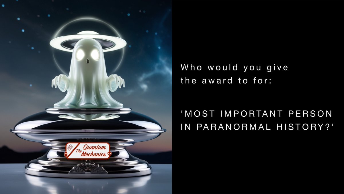 We are working on an #podcast to try and name the most important person in #Paranormal history? Can be paranormal investigators, UFOlogists. Believers or skeptics. Let us know who you'd choose?