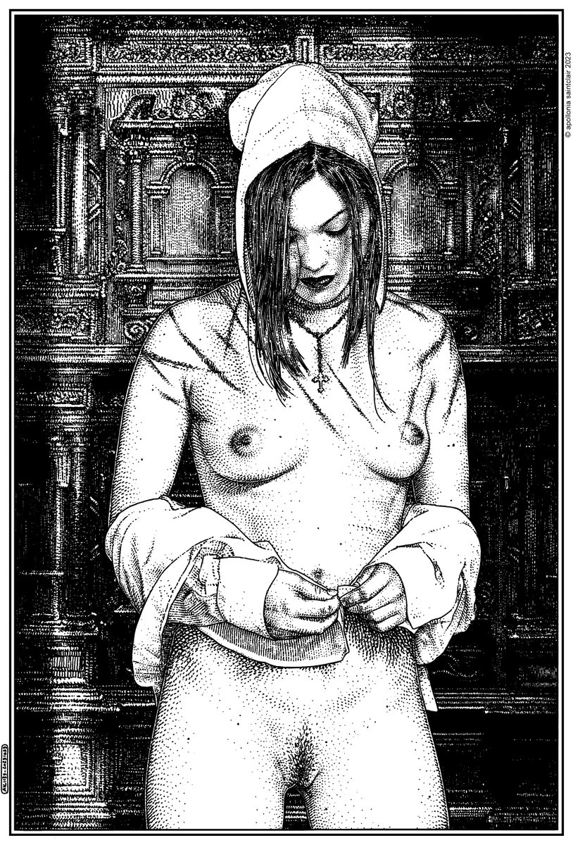 honesterotica's tweet photo. Apollonia Saintclair is one of the most visited artists on the website, and we are delighted to give  our followers a ‘sneak preview’ of her forthcoming Project M, a graphic novel inspired by some gruesome events from the renaissance. See Project M now at https://t.co/NpMih4gWzq. https://t.co/JXL3RmZAk8