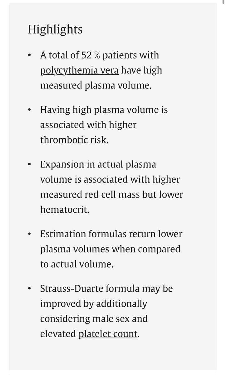 Being John Plasma Volumovich, pecularities of plasma volume estimation in patients with polycythemia vera
sciencedirect.com/science/articl…