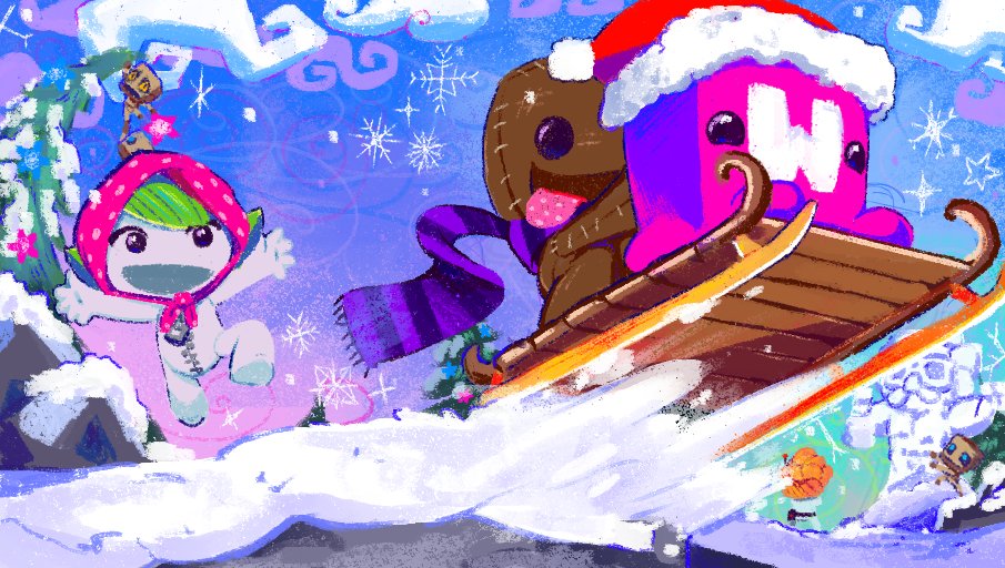 LB_Workshop's tweet photo. Our spirits rise as the snowflakes drop... get ready for a very jolly Workshop! 🎅❄️

@StrangerAya has provided us with some festive #LittleBigPlanet art for this holiday season! 🤩🎨 https://t.co/fmq5qoziMn