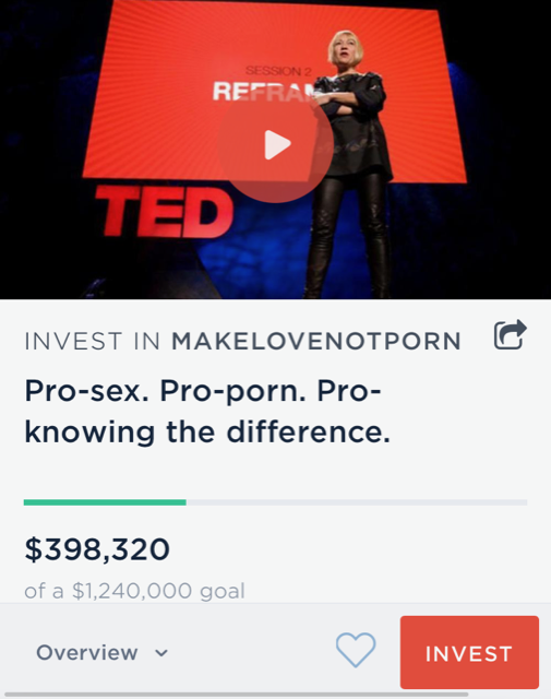 On #GivingTuesday - we are so close to breaking $400k! Who will get us over the edge? And remember, this isn't giving, but investing, in our equity crowdfunding campaign to scale <a href="/makelovenotporn/">makelovenotporn</a> 's proven ability to help end rape culture by changing sexual attitudes and behavior