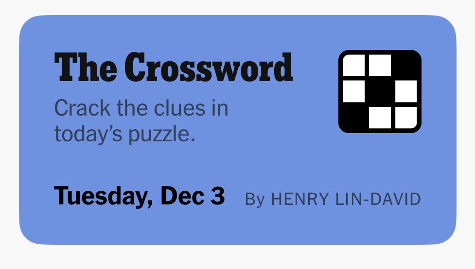henrylindavid's tweet photo. It’s my first NYT puzzle! I can’t believe it’s been nearly 5 years since I started this one… 

I’m so grateful to Joel Fagliano &amp; the amazing @NYTGames team for fulfilling my childhood dream — writing gibberish sound effects in the paper of record. https://t.co/mFMH63Ablg
