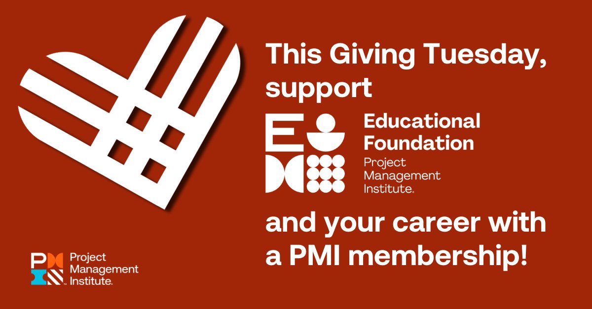 Today, a portion of all PMI Membership sales will be donated to our organization. Thank you for empowering us to help youth around the world learn valuable skills and advance their futures. 

Fuel your personal growth and empower others: bit.ly/4eJjYs0

#GivingTuesday