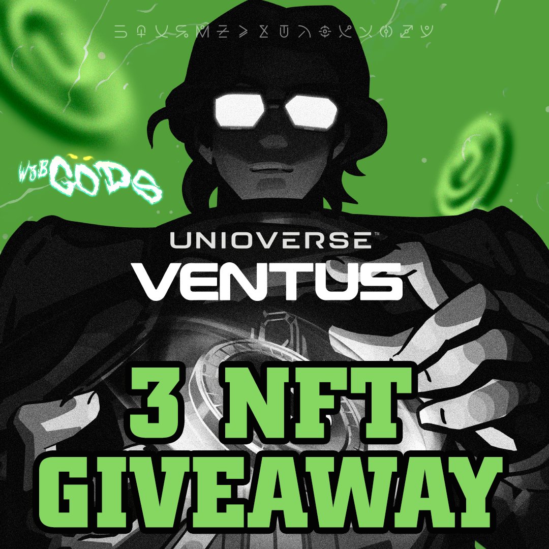 🔥Giving away X <a href="/theunioverse/">UNIOVERSE</a> 3 NEW VENTUS PFPs to the community! Follow the directions below to enter:
💎 Follow <a href="/theunioverse/">UNIOVERSE</a> + <a href="/unio_coin/">Unio Coin</a> + <a href="/w3bgods/">W3B GODS</a> 
💎 Repost + tag a friend!
3 Winners announced after 24 hours ⌛