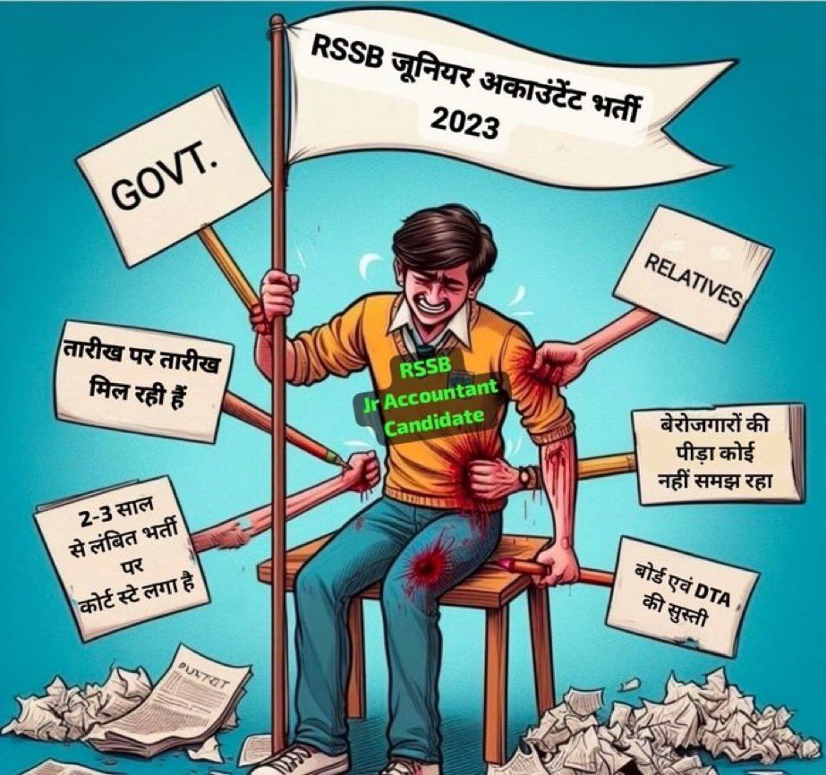 राजस्थान कनिष्ठ लेखाकार भर्ती-2023 हाईकोर्ट में अटकीं है जिसके कारण 5388 अभ्यर्थियों का भविष्य अंधकारमय है। 

बोर्ड अध्यक्ष <a href="/alokrajRSSB/">Alok Raj</a> जी को गंभीरता से पैरवी करवाने की आवश्यकता है... 

#JRA_भर्ती_न्यायिक_बाधा_हटाओ