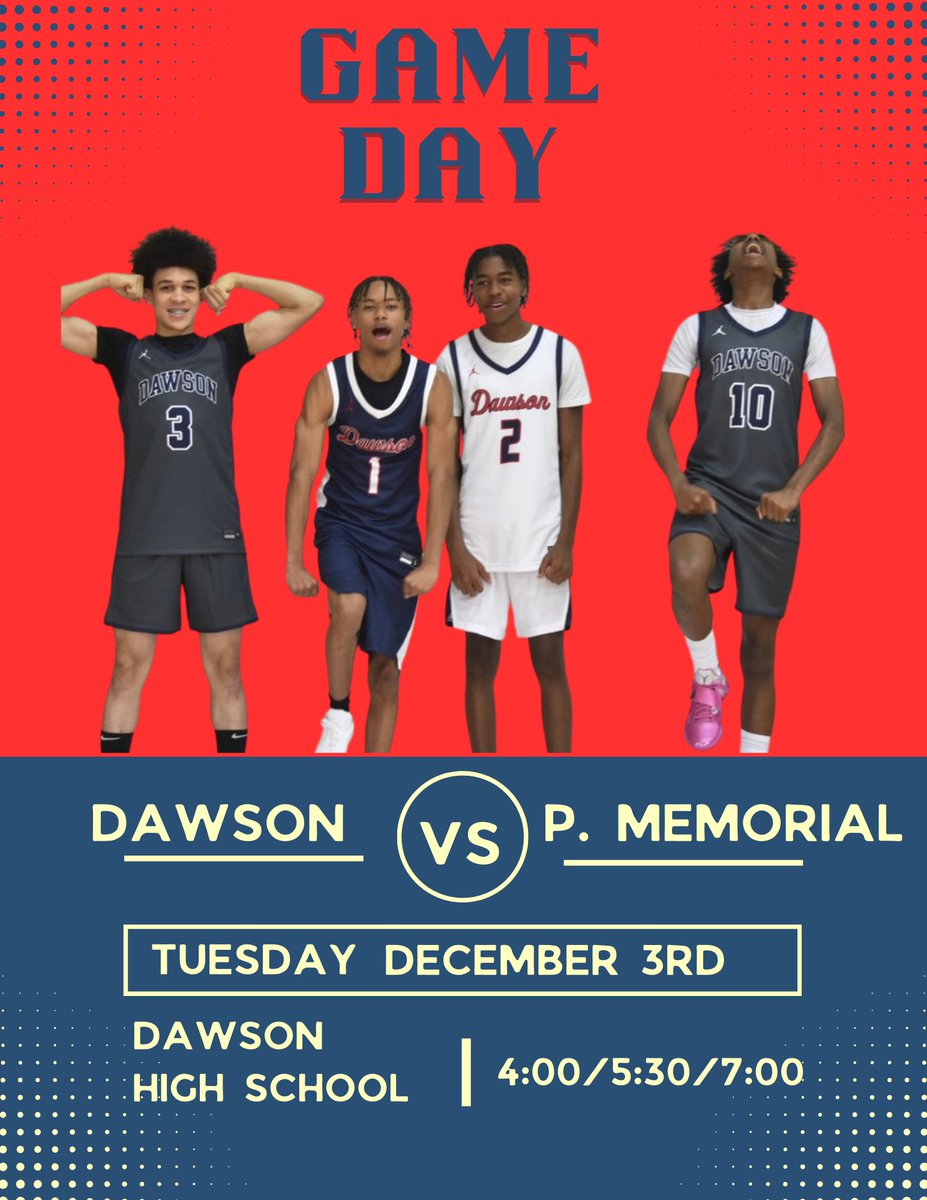 🆚Pasadena Memorial High School  
🕗4/5:30/7 PM  
📍Dawson HS

First Home District game! Come out and support your Eagles this evening!

<a href="/AthlPearlandisd/">Pearland ISD Athletics Department</a> <a href="/DawsonSection/">Glenda Dawson Student Section</a> <a href="/DawsonHighSchl/">Dawson Eagles</a>