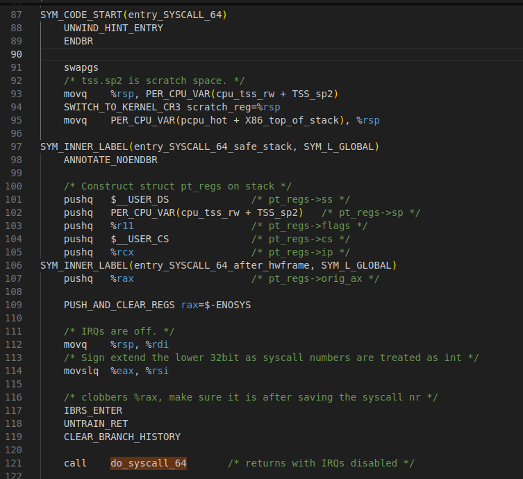 In this article I showed how to invoke a system call using the syscall instruction. This is common in x86-64 bit mode. But in 32 bit mode and earlier modes, the `int 0x80` instruction was used for doing this. Why is it not used anymore?

The `int` instruction causes a soft