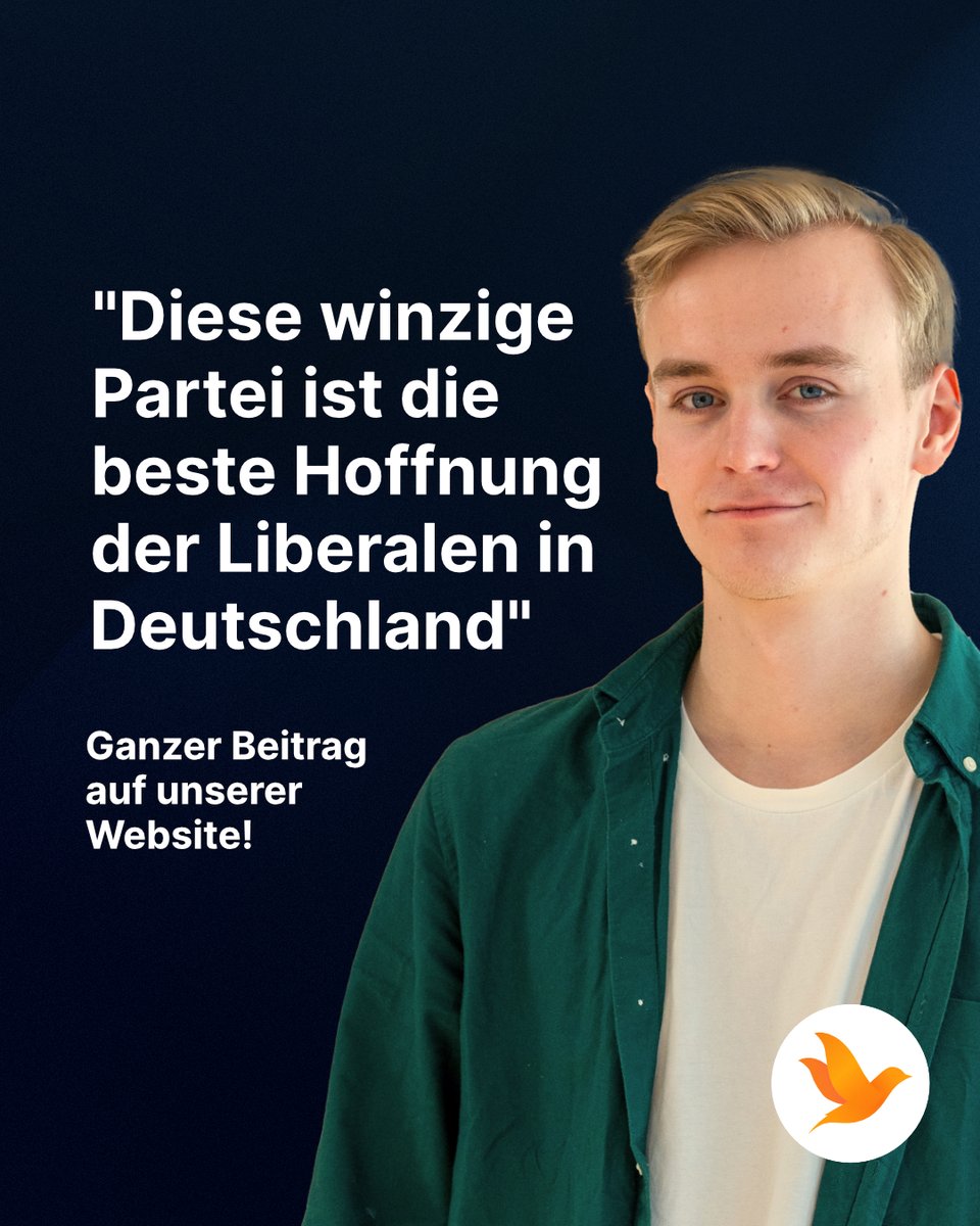 sozialliberale's tweet photo. Unser Bundesvorsitzender Paul Vossiek ist überzeugt: Die besten Chancen hat der deutsche Liberalismus bei uns, den Liberalen Demokraten. 🧡

Die ausführliche Begründung gibt es auf unserer Website! https://t.co/NmyurYHseX