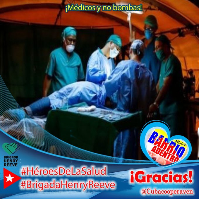 Valientes que salvan vidas de miles de personas en los rincones más apartados y pobres del mundo. #CubaPorLaVida #CubaCoopera <a href="/cubacooperaven/">Brigada Médica Cubana en Venezuela</a> <a href="/Cubacooperabol2/">Brigada Médica 🇨🇺 Bolívar🇻🇪</a> <a href="/DrYusleivy/">Dr. Yusleivy Martínez</a>