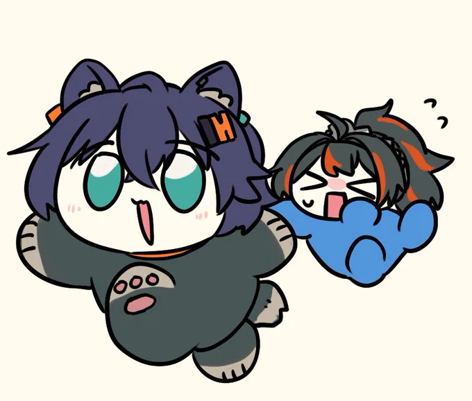 猫リンちゃんに連れ回されるミニミニ朱鳶さん(???) 
