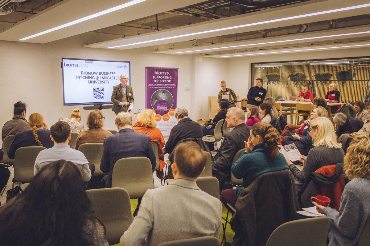 HICLancaster's tweet image. A busy morning at the Health Innovation Campus with our life science business pitching event, in partnership with @Bionow. Lots of interesting organisations, working in areas including pharmaceuticals, data analysis and immunology, with plenty of networking time. #HiCommunity