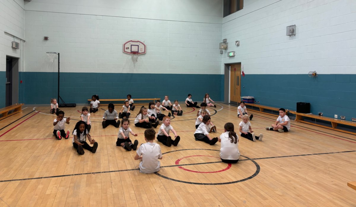 Our wonderful PE Leaders from P6 took P2 through their warm up and supported them with their gymnastics!