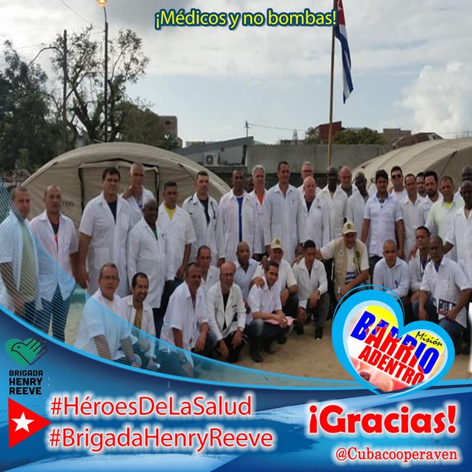 ¡Adelante, defensores de la salud y de la vida, vencedores del dolor y de la muerte! #CubaPorLaVida <a href="/cubacooperaven/">Brigada Médica Cubana en Venezuela</a> <a href="/Cubacooperabol2/">Brigada Médica 🇨🇺 Bolívar🇻🇪</a> <a href="/DrYusleivy/">Dr. Yusleivy Martínez</a>