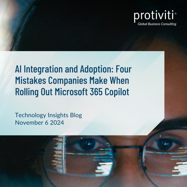 TimMaloneyJr's tweet photo. Ready to revolutionize your organization with Microsoft 365 Copilot? While helping many global organizations across all industries launch Copilot, Protiviti experts have seen both the golden opportunities and pitfalls that can help or derail a pilot. https://t.co/qyrM88QWUQ https://t.co/MeBp5SE88v