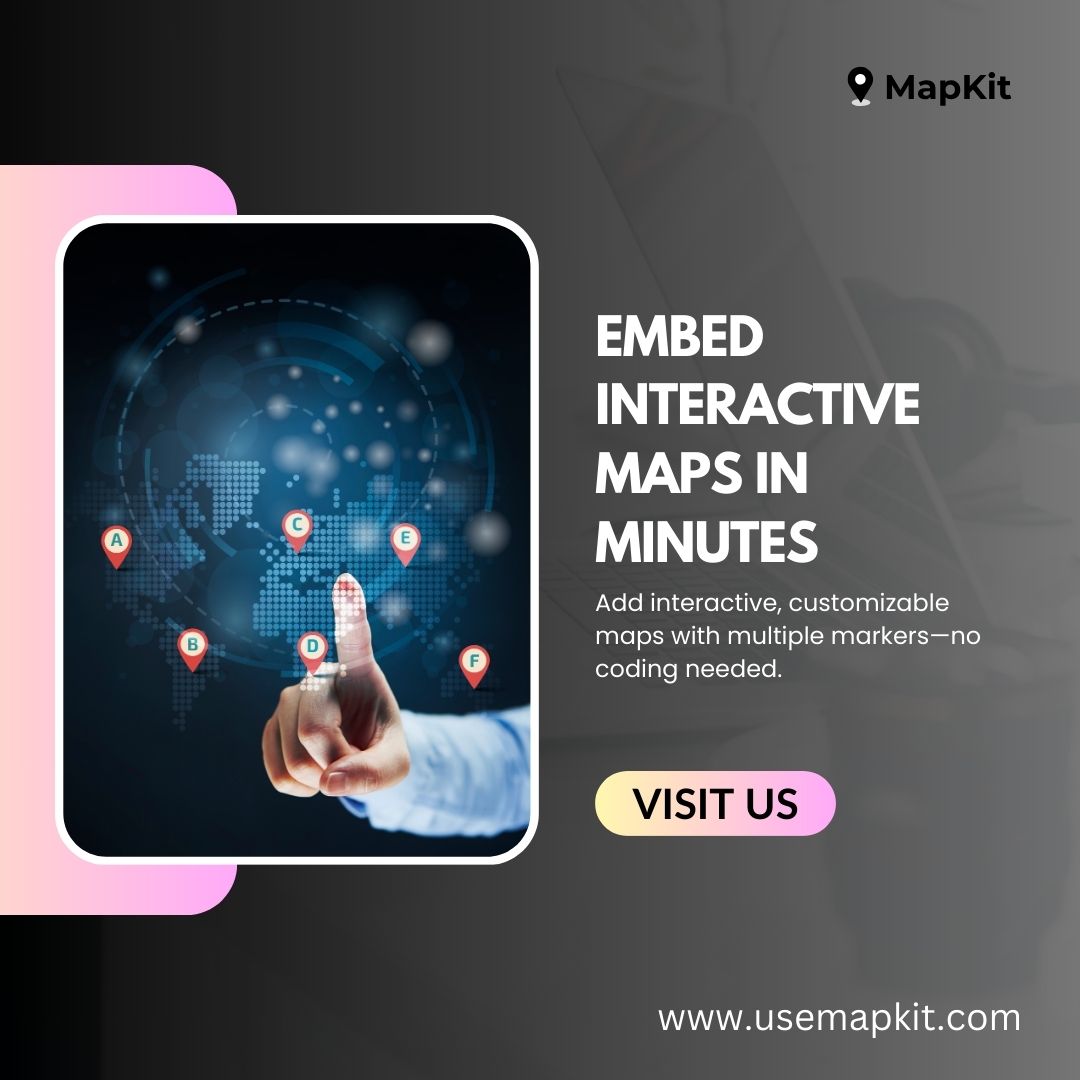 MapKitApp's tweet image. Create Stunning Interactive Maps in Minutes!
With MapKit, you can easily embed customizable maps with multiple markers—no coding required! Perfect for websites, blogs, and more. 
 Visit us today at usemapkit.com and take your projects to the next level!