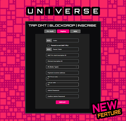 bitcoinunified's tweet photo. How to Inscribe a #UNAT #BlockDrop 🚀

1️⃣ Visit 👉 https://t.co/2J9vAwjk4U
2️⃣ Create your PRV AUTH Inscription ID and Tap it (send it to yourself).
3️⃣ Deploy your BlockDrop—just like a normal #DMT token, but with a PRJ ID (parent dmt-token!)

Start building with ease! 💡 https://t.co/muWhAGe4yE