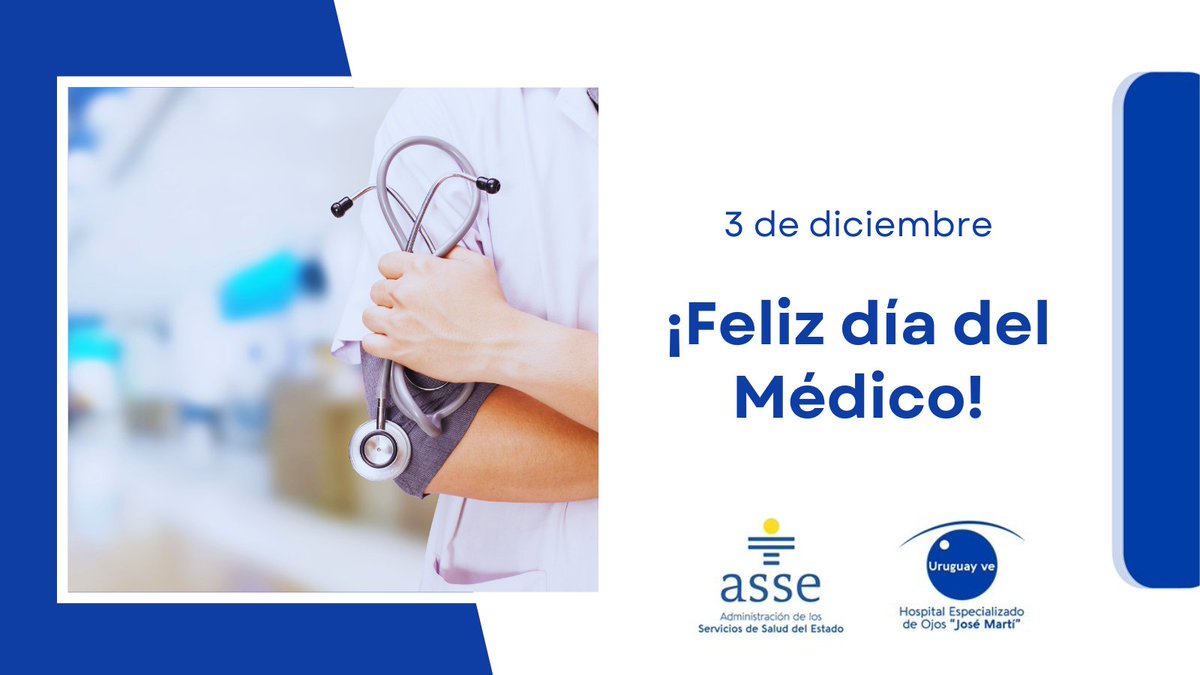 DrFelipeBerta's tweet photo. 🩺 A todos los colegas en este día tan especial, ¡feliz día del #Médico!

#UruguayVe 🇺🇾 #DíadelMédico 🥼 https://t.co/opkr93kD62