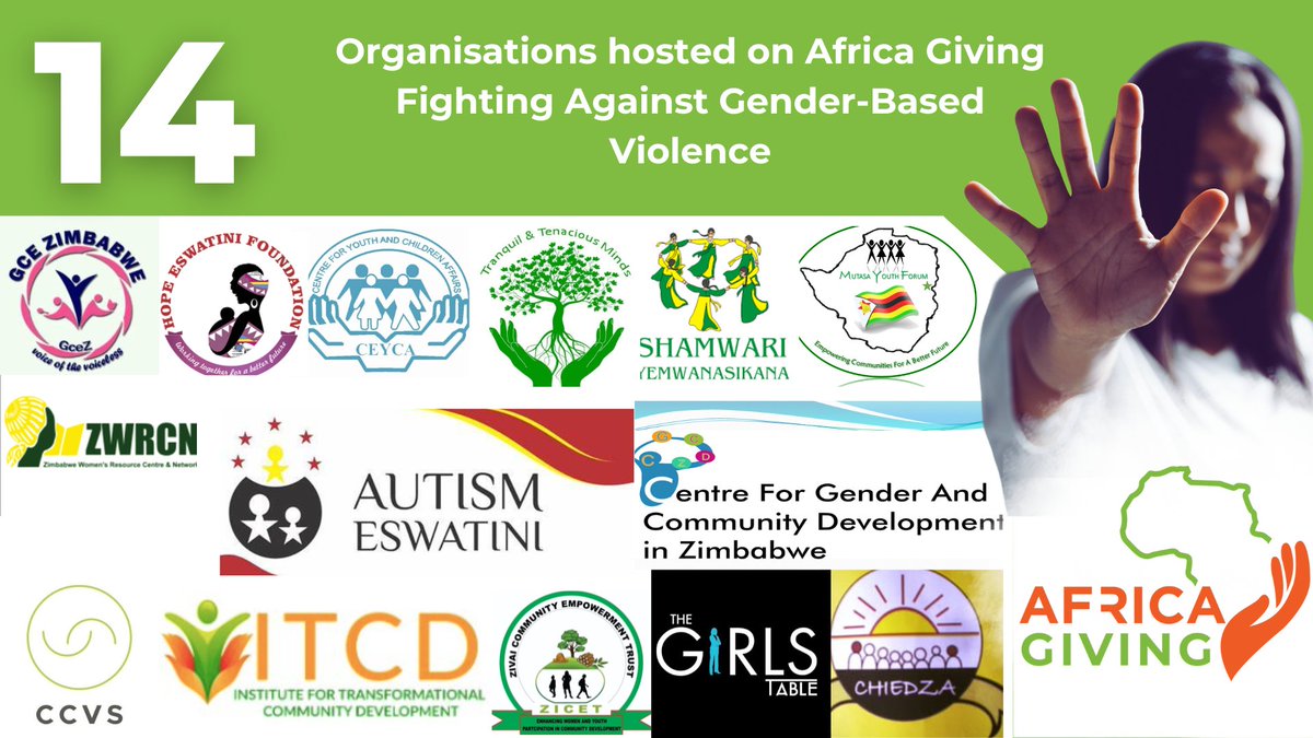 @AfricaGiving was established to support non-profits on the frontlines of change across Africa. 14 of the organisations on the platform are doing incredible work to prevent GBV. Donate to support their ongoing work here africagiving.org.  

#16DaysOfActivism  #EndGBV
