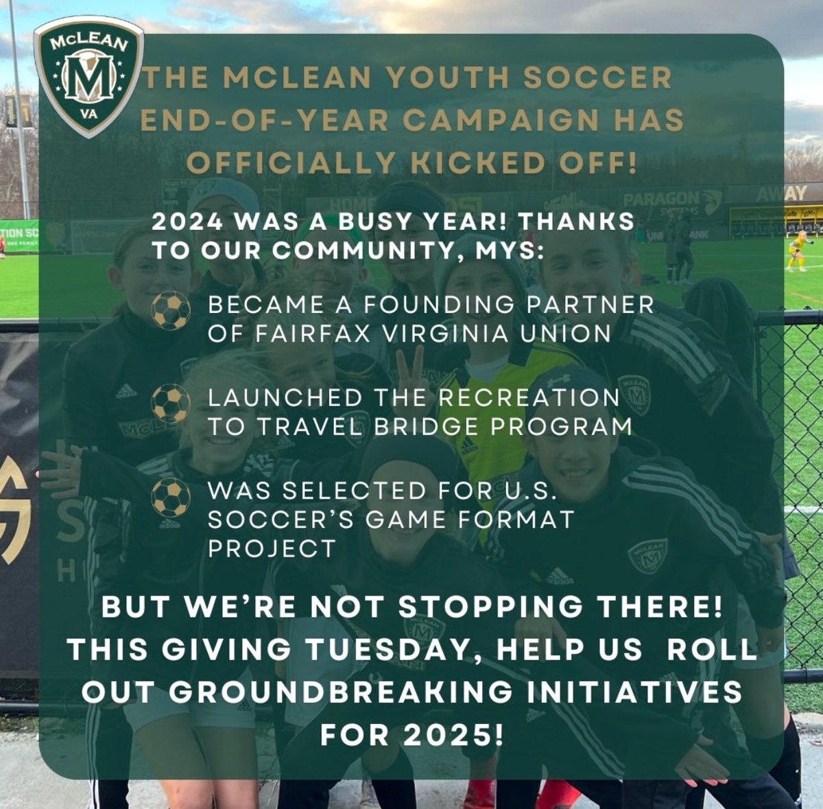 📣 Our annual End-of-Year Campaign is LIVE!

🔗 Donate Now: secure.givelively.org/donate/mclean-…

As the holidays approach and 2024 comes to a close, we invite you to help make a lasting impact on young lives in our community!