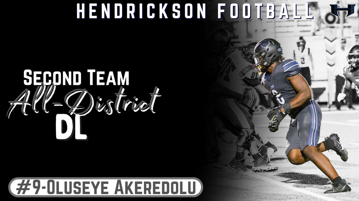 Hawk Football (@hendricksonfb) on Twitter photo Congratulations <a href="/SeyeAkeredolu9/">Seye “AK” Akeredolu</a> on being selected to the District 12-5A All-District Team. We are extremely proud of you!
#Be1ieve Congratulations <a href="/SeyeAkeredolu9/">Seye “AK” Akeredolu</a> on being selected to the District 12-5A All-District Team. We are extremely proud of you!
#Be1ieve