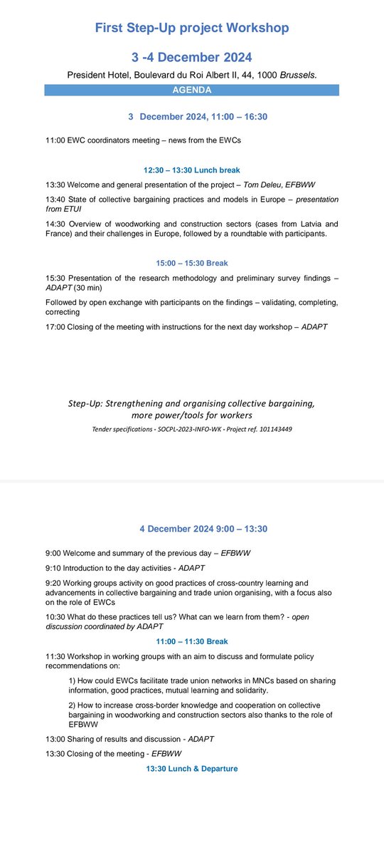 ProsdocimiSara's tweet photo. Today in Brussels for the first workshop of #EFBWW Step-Up project on #collectivebargaining.

First presentation by Torsten Müller @ETUI_org on the state of #collectivebargaining across Europe. https://t.co/xSjuxGLRDn