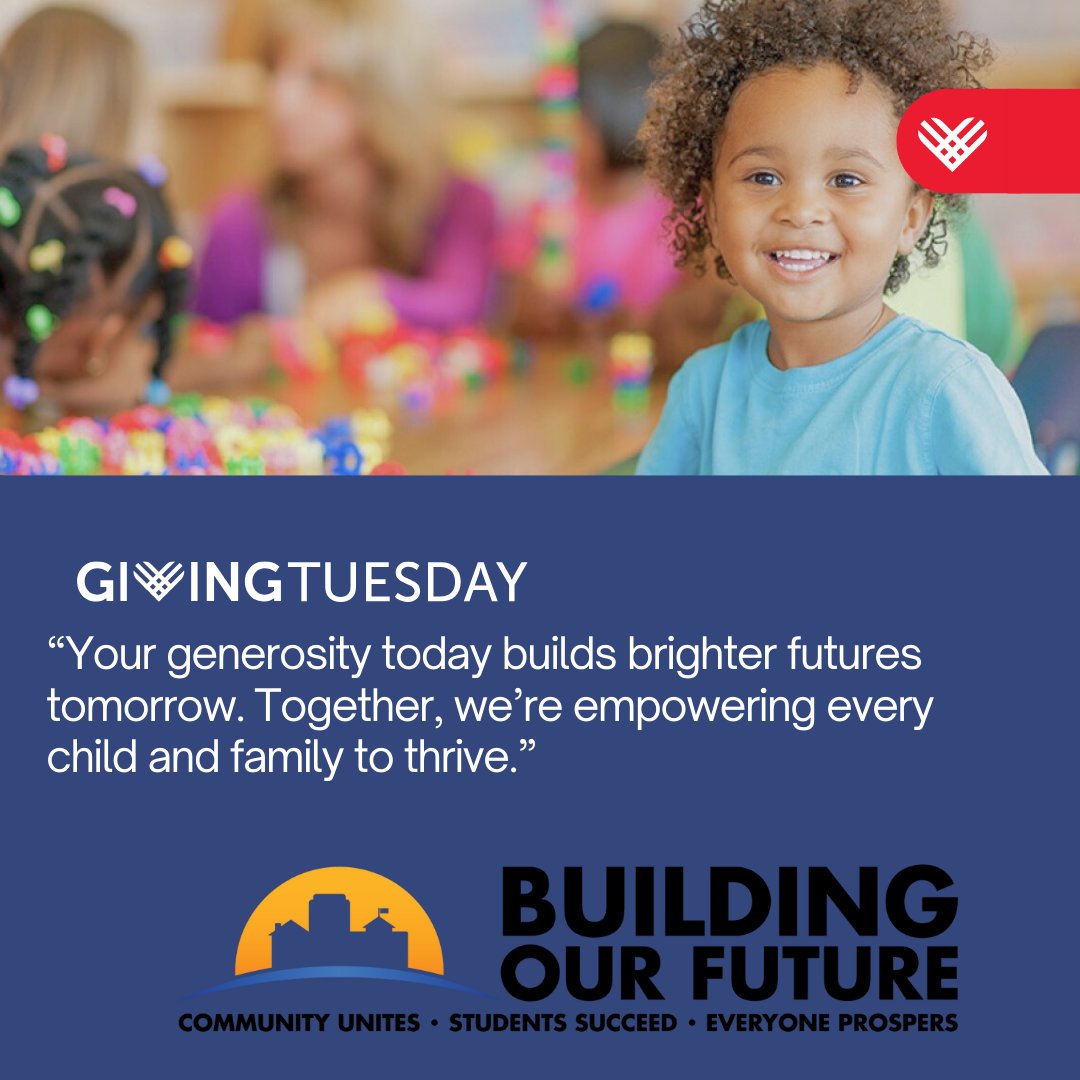 🌟 This #GivingTuesday, Be the Spark for Change! 🌟

At Building Our Future, we empower Kenosha County families through early education, literacy, and post-secondary success. 💙

📌 Donate today: buildingourfuturekc.org/donate.html

Together, we’re building brighter futures! ✨