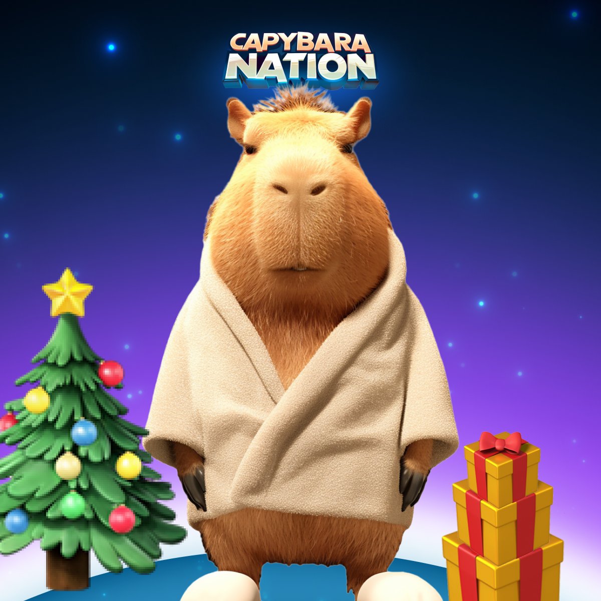 CAPI_ON_SOLANA's tweet image. This holiday season is no time to rest for #CapybaraNation. December is gonna be HUGE for us. Get ready for the BIGGEST Airdrop Arena event ever, with $1 Million $CAPI up for grabs and the launch of Questing, where you’ll see the fruits of your tapping. While you chill with us.