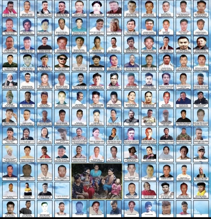 Photos of 143 #IndigenousLives amongst many lost in #ManipurViolence that has been engineered non-stop since 3 May 2023 in state of Manipur in Northeast India 🇮🇳 bordering Myanmar 🇲🇲 . Many of victims include infants, women,children &amp; elderly ⁦<a href="/UNOSAPG/">UN Genocide Prevention</a>⁩ ⁦<a href="/volker_turk/">Volker Türk</a>⁩
