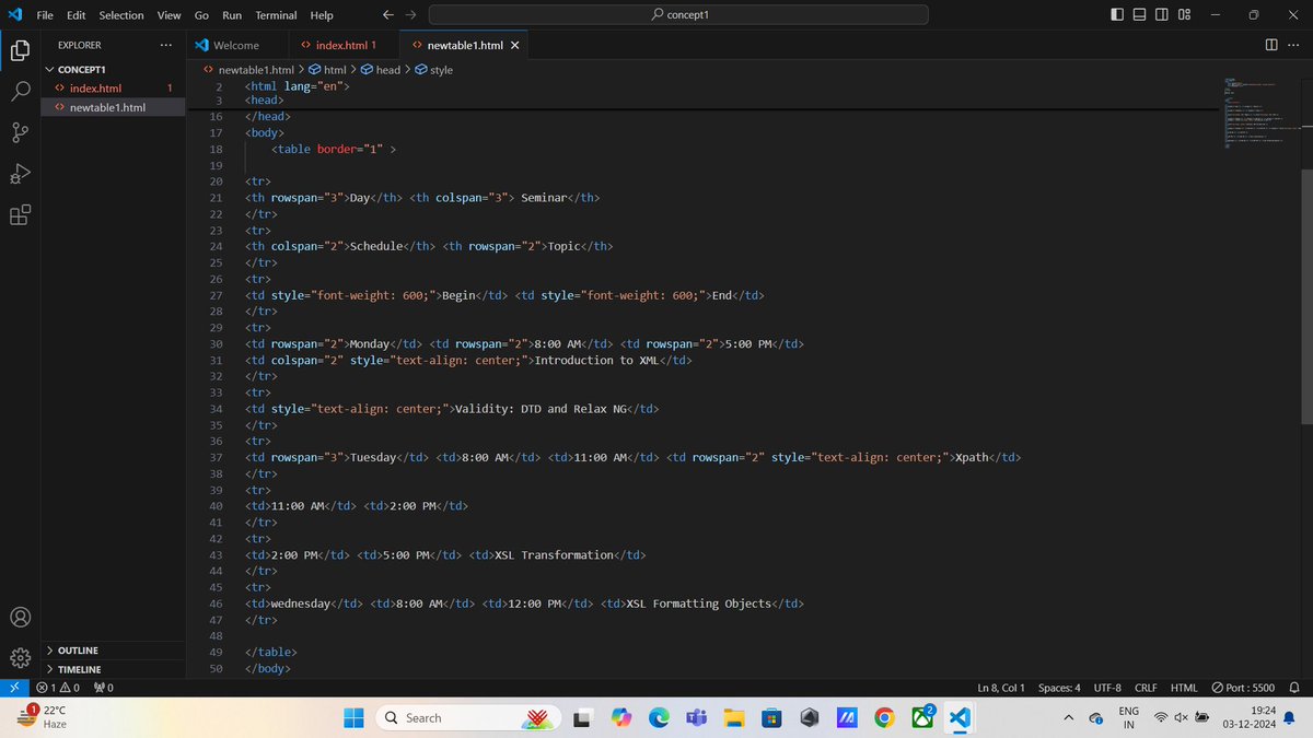 YourIroncoder's tweet image. 📝 Day 1 of Learning HTML
Today, I dove into HTML tables and learned:
✅ How to create tables using &amp;lt;table&amp;gt;, &amp;lt;tr&amp;gt;, &amp;lt;th&amp;gt;, and &amp;lt;td&amp;gt;
✅ How to use colspan and rowspan for merging cells
✅ Adjusting table layout and positioning

Here’s my practice table 👇
#HTML #CodingJourney