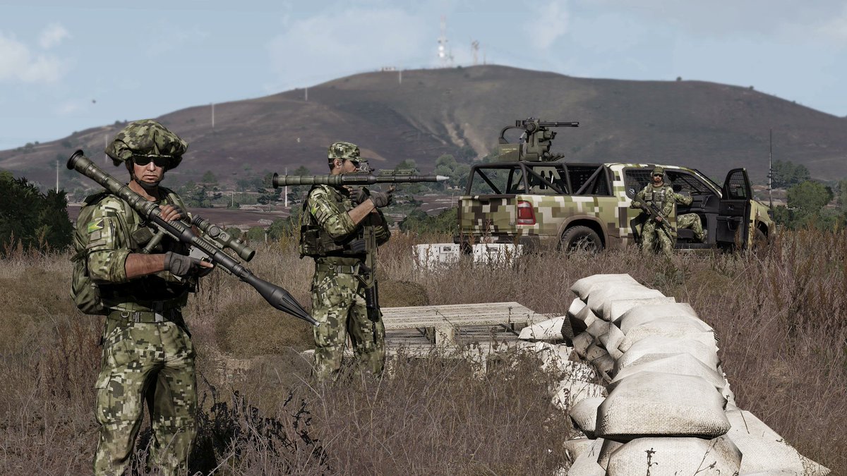 Sneak Peek: The new #Arma3 Reaction Forces CDLC update is coming soon! Alongside bug fixes, it introduces the PSRL-1 launcher (with AT, HEAT, HE, and Frag rockets) and new pickup variants. No ETA just yet, but get ready for explosive action and fresh rides!🔥