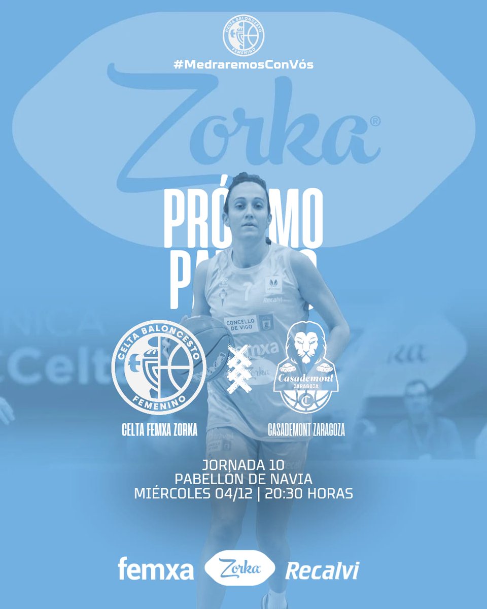 Celtabaloncesto's tweet photo. ¡Mañana nos enfrentamos a @casademontBZ en un partido muy especial, dedicado a uno de nuestros patrocinadores más veteranos y destacados del club: #Zorka! 🎉💪
Preparaos para disfrutar de grandes momentos, muchos triples y un emocionante concurso durante el descanso.
🔥🔥🔥🔥 https://t.co/0IhTdRVQFV