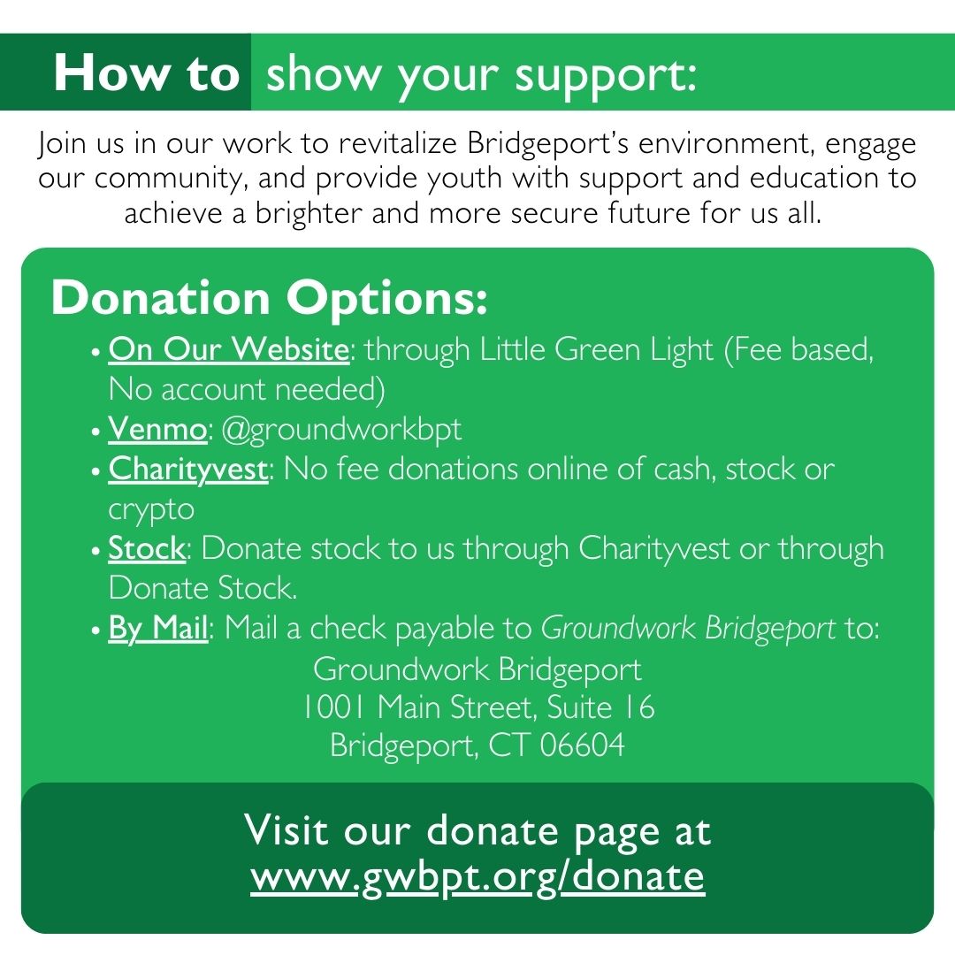 Will you be one of our 100 donors for #GivingTuesday? 🤝

We’re asking for 100 donations to help us create safe, livable neighborhoods in Bridgeport. Your gift, large or small, will help create spaces where our community can thrive!

Be one of the 100! gwbpt.org/donate ❤️