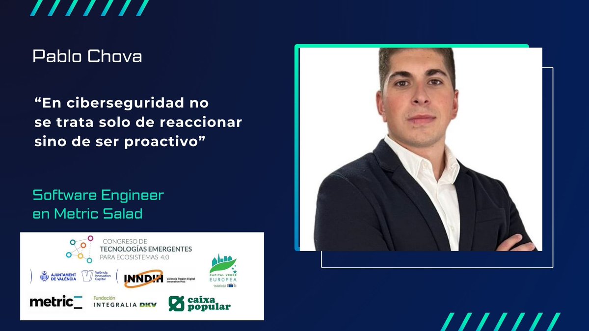 Foro Emergentes 4.0 (@foroemergentes) on Twitter photo 📣"En ciberseguridad no se trata solo de reaccionar sino de ser proactivo" nos explica el software engineer en <a href="/MetricSalad/">Metric Salad</a> , Pablo Chova, que será otro de los ponentes de g#emergentes24 el próximo lunes 9 de diciembre. tecnologiasemergentes.es/pablo-chova-ap… 📣"En ciberseguridad no se trata solo de reaccionar sino de ser proactivo" nos explica el software engineer en <a href="/MetricSalad/">Metric Salad</a> , Pablo Chova, que será otro de los ponentes de g#emergentes24 el próximo lunes 9 de diciembre. tecnologiasemergentes.es/pablo-chova-ap…