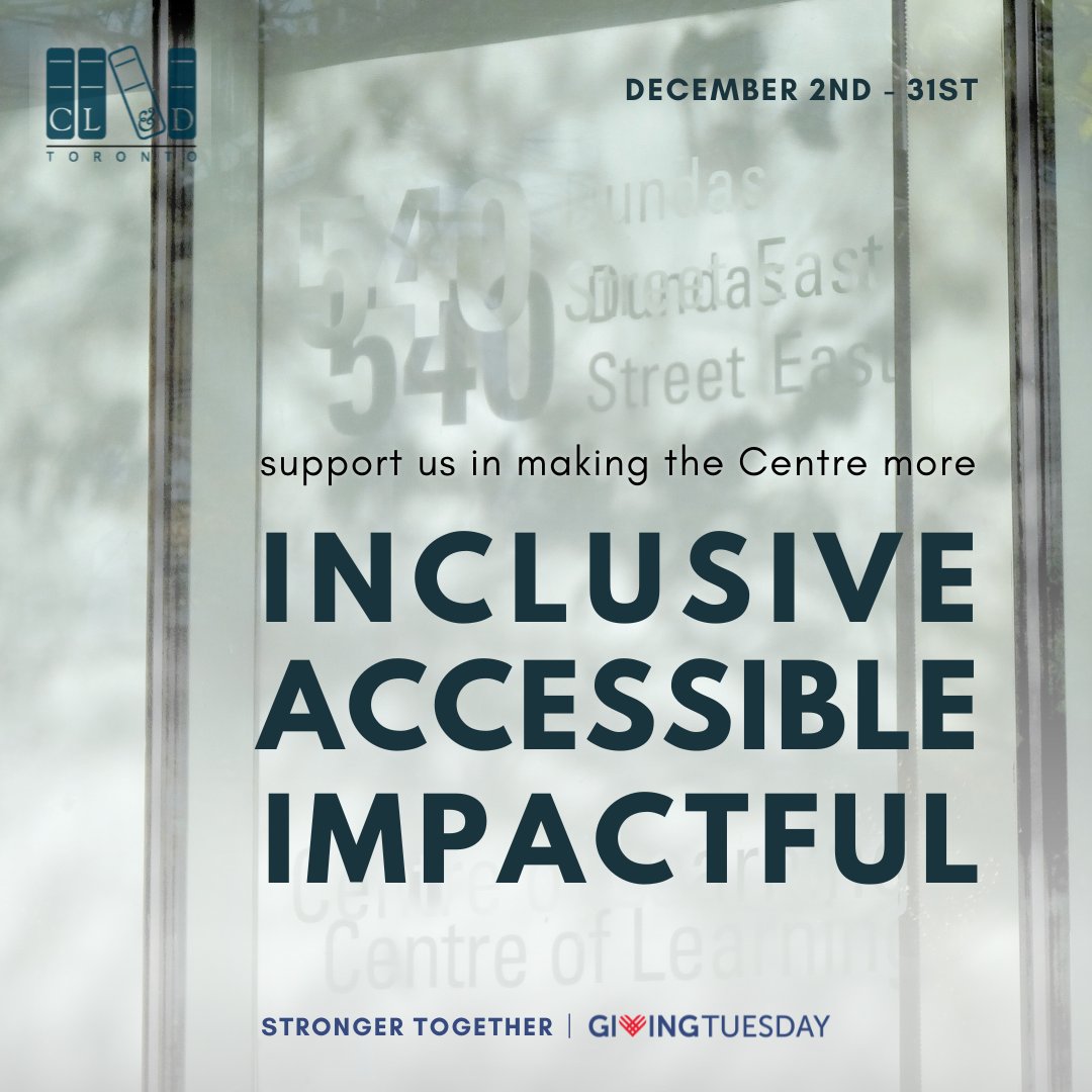 Giving Tuesday is here, and we’re kicking off our Stronger Together campaign to make CL&amp;D more inclusive, accessible and impactful than ever! 

🌟 Every donation counts! Visit our Giving Tuesday page: zurl.co/I1Kj 

#StrongerCommunitiesTogether #GivingTuesday