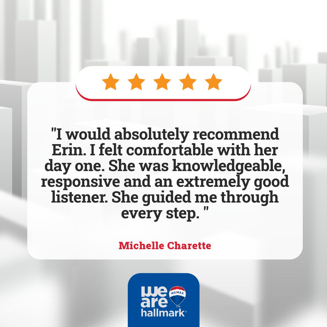 ErinFieldRemax's tweet photo. Celebrating 🌟Client Love🌟 today!  Here’s a glimpse of the experiences we’ve shared together, in their own words. 

Curious? Let’s connect! 📱613-858-9610 📧Erin@ErinField.ca

#ErinFieldREMAX #OttawaRealEstate #ClientLove #SellingOttawa #REMAXCanada #REMAXHallmark #DreamHomes https://t.co/3XyGzrEQPO